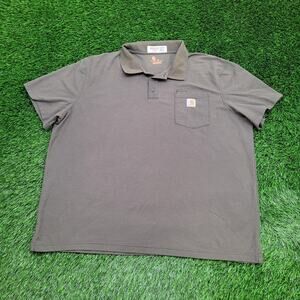 Carhartt Baggy Polo Shirt 2XL 28x30 Brown